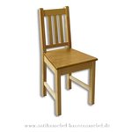 Stuhl Holzstuhl Küchenstuhl Fichte Massiv Landhausstil Rückenlehne mit senkrechte Streben
