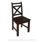 Stuhl Holzstühel Kreuzstuhl Buche Massivholz schwarz gebeitzt Landhausstil Vollholz
