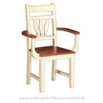 Stühle Buche Holzstuhl mit Armlehne Massivholz Esszimmerstuhl Landhausstil Zweifarbig