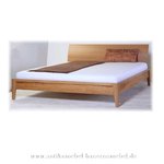 Bett Doppelbett 180x200 Modernes Design  Eiche Massiv Hartholz Maßanfertigung Lackiert