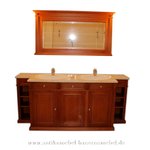 Sideboard Waschtisch für 2 Becken Bad-Unterschrank Landhausstil Massivholz Vollholz